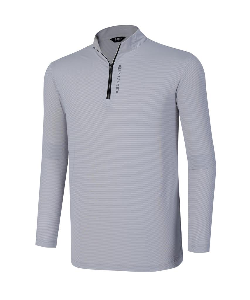 2ELA Men'S Freeze-On Cooling Zip-Up Long Sleeve T-Shirt 5 Colors (Type B)