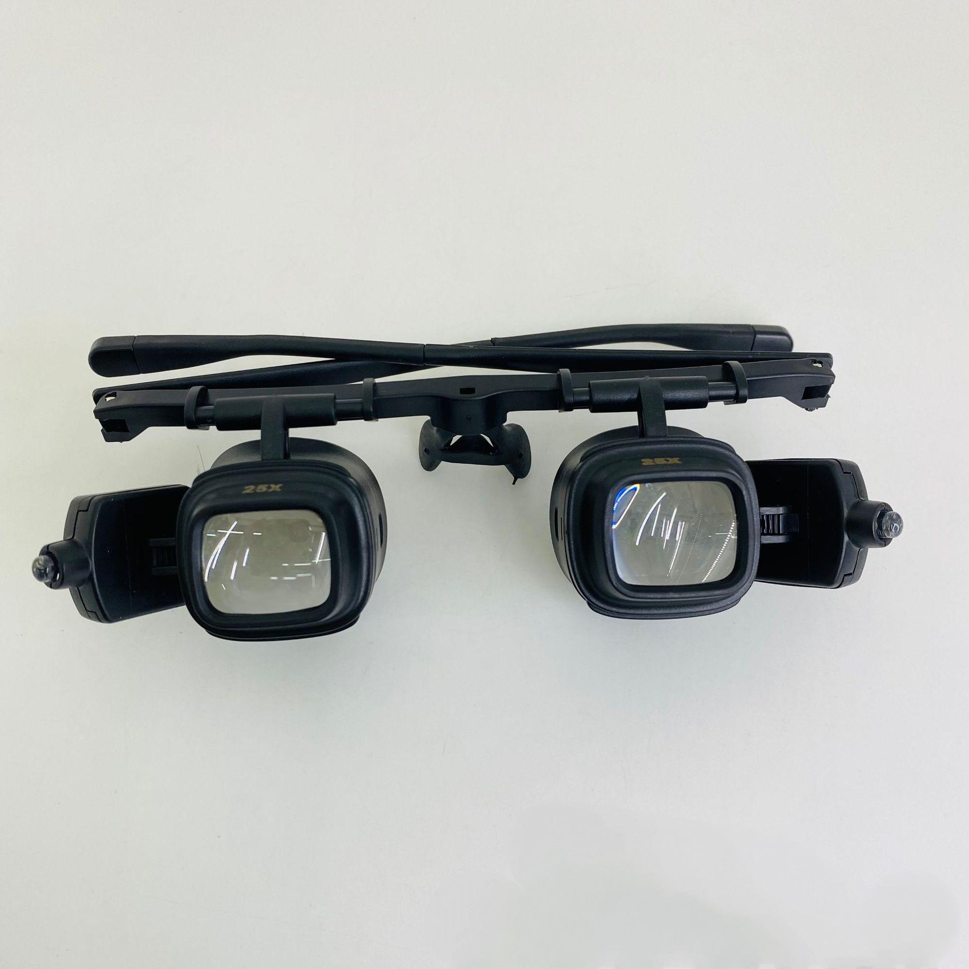 

Magnifying Glasses Square Acrylic Lenses Led Large Field of View Head Mount Magnifying Glass for Electronics Watch Repair 2X 4X 6X 10X 18X 25X