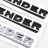 1X 3D Black Gray Silver ABS Lettering Badge Emblem 90 110 Tailgate Sticker Defender Trunk Decal Car Logo