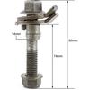 Camber Bolts Adjustment,4Pcs 14Mm Vehicles Steel Four Wheel Alignment Adjustable Camber Kit Cam Bolt Rear Camber Kit 81260 Camber Kit