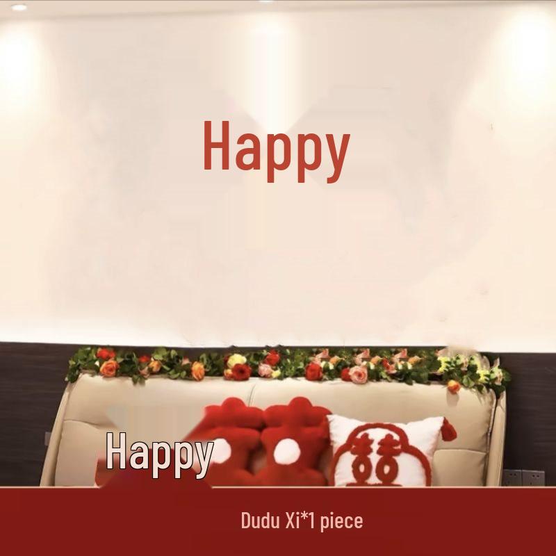 

Wedding Bunting & Room Décor Set with Double Happiness Wall Background for Bride & Groom