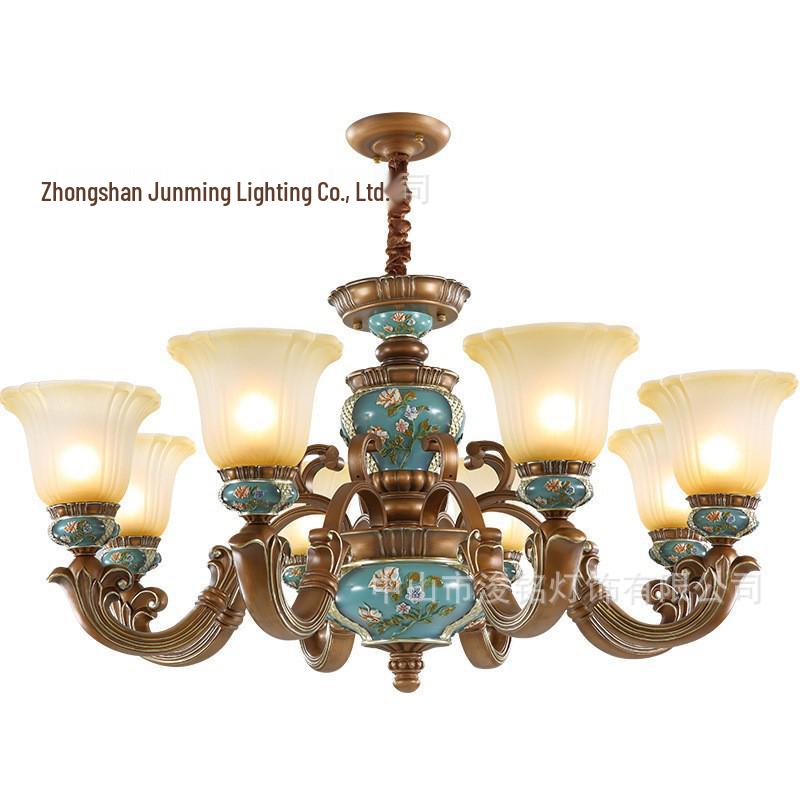European Luxury Chandelier - Retro Atmospheric Lighting for Living Rooms and Bedrooms