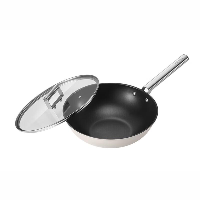 DESLON 30cm Fine Iron Non-Stick Wok