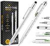 Multifunction Pen (stylus, Ballpoint Pen, 6 Refill, 4 Inch Ruler, Level, Phillips Screwdriver, Led)