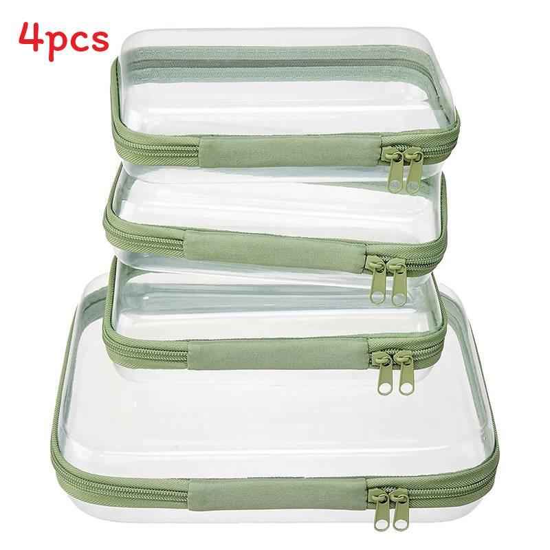 Travel Organizer Pvc Soft Bag With Zipper For Cosmetic And Clothing Storage