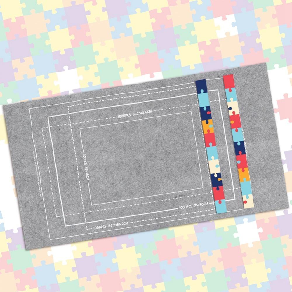 

Gray Puzzle Mat Smooth Surface Puzzle Storage Mat Jigsaw Puzzle Mat Household Use