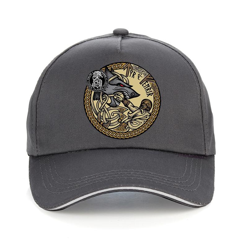 Men Animal 3D Print Viking Rune Wolf Baseball Caps Hip-Hop Trucker Unisex Sunhat Women Odin Dragon Rune Snapback Adjust Hat