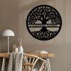 1pc Custom Metal Tree Wall Art, Personalized Rustic Sign for Veranda Courtyard, Bespoke Home Decor & Gift