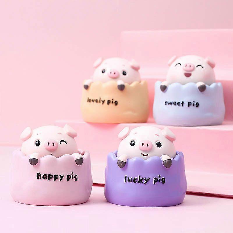 Piggy Pig Car Ornament Shaking Head Doll Cute Desk Car Car Interior Decoration Tanabata Gift For Girlfriend