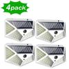 1~12PCS 100 LED Solar Power Wall Light Motion Sensor Waterproof Outdoor Garden Lamp Yard Waterproof Stairs Outdoor Wall Light