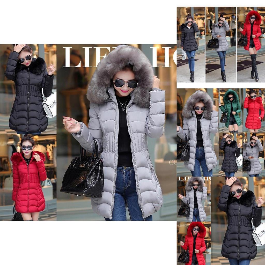 Stylish Winter Ladies Puffer Jacket With Luxurious Fur Hood For Ultimate Warmth