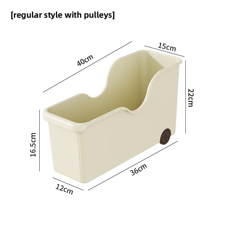 Cookware Storage Box, Kitchen Storage Box, Household Multi-functional Plastic Kitchen Cabinet Storage Box, Refrigerator Sundries with Wheels