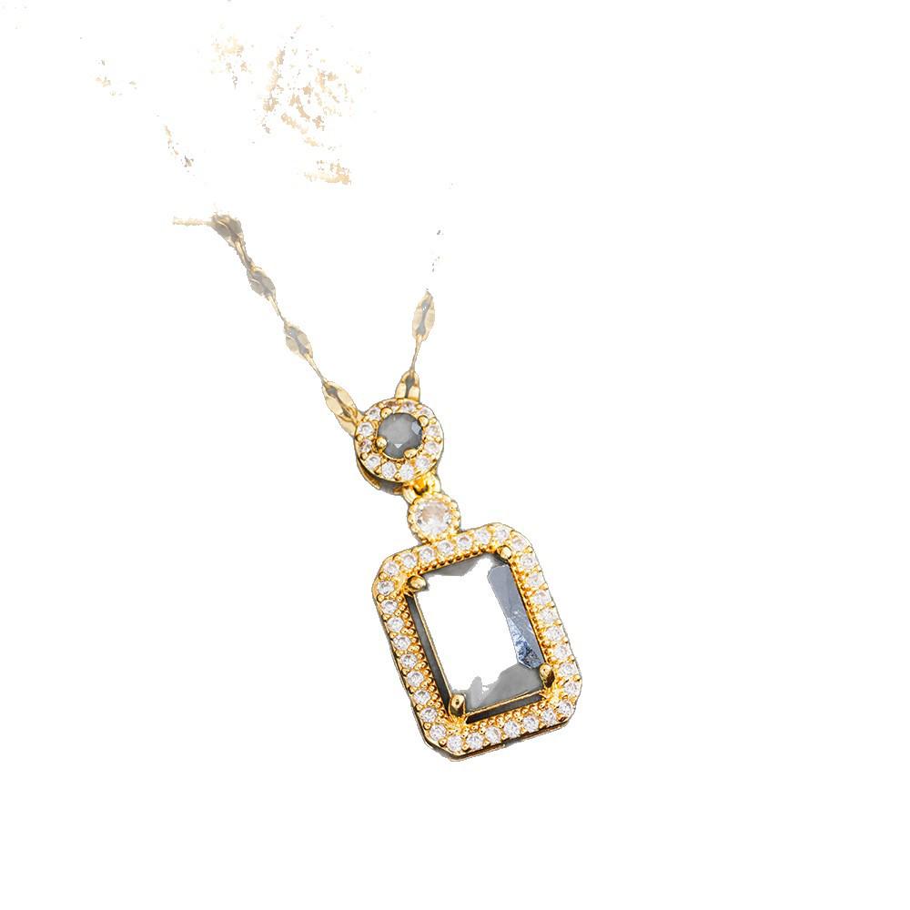 Elegant Women's Perfume Bottle Pendant Necklace - Temperament, Versatile, Luxury Stainless Steel Design