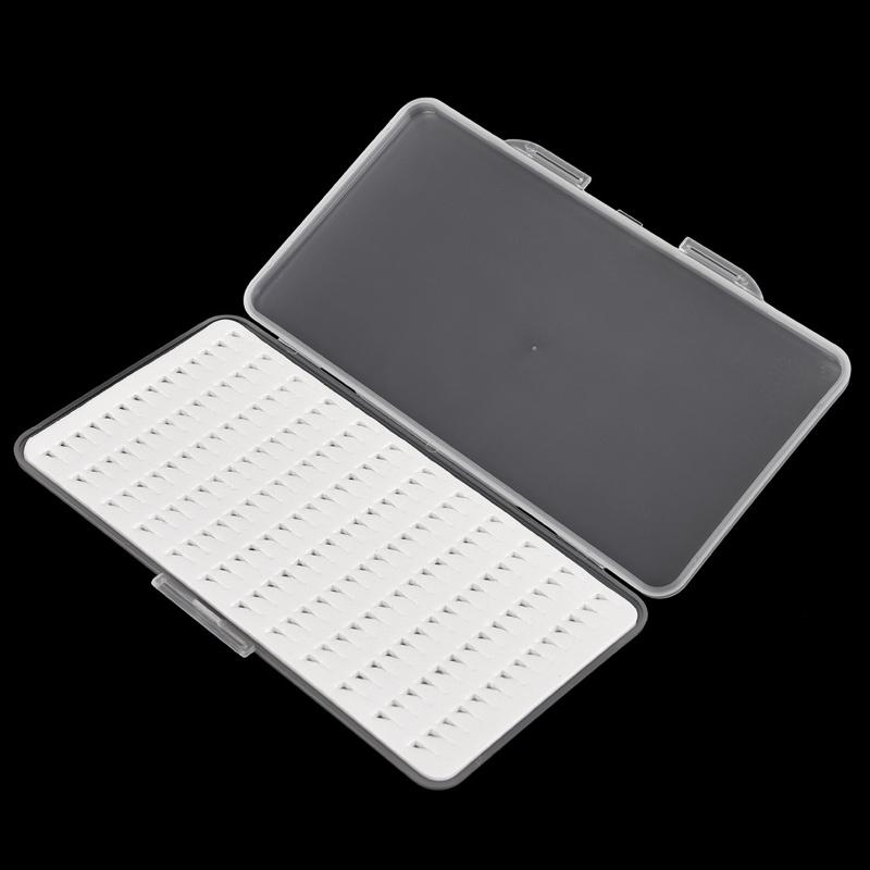 Wodoodporne pudełko na muchy z przezroczystą pianką ze szczelinami do przechowywania akcesoriów wędkarskich