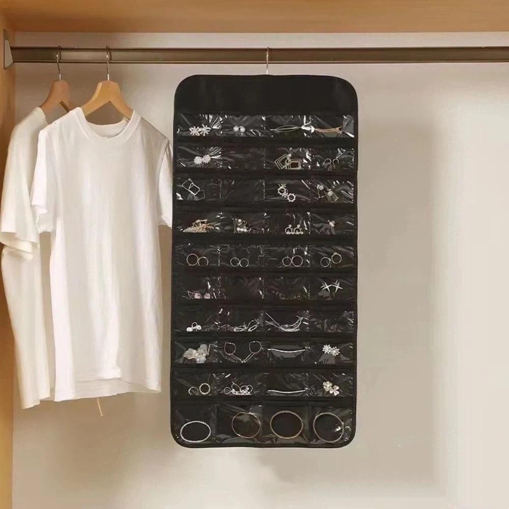 Non-woven Women Jewelry Organizer Large Capacity Hanging Storage Bag  Home Use