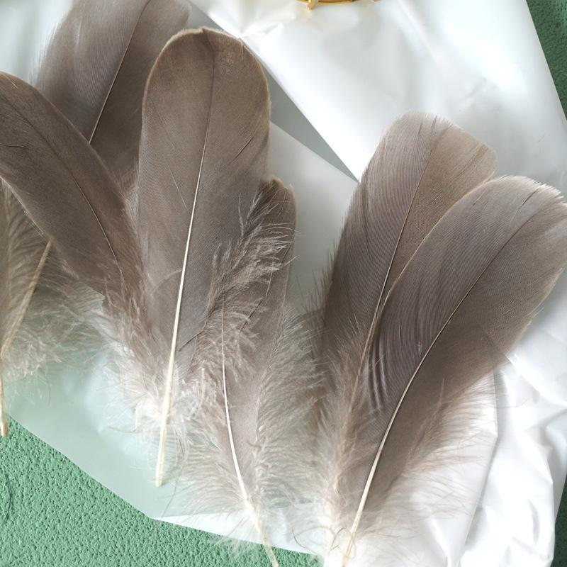 50Pcs Goose Feather Soft Big Floating Diy Sunflower Wall Decoration Dream Catcher Wing Decoration Handmade Material Colored Cat Stick Feather