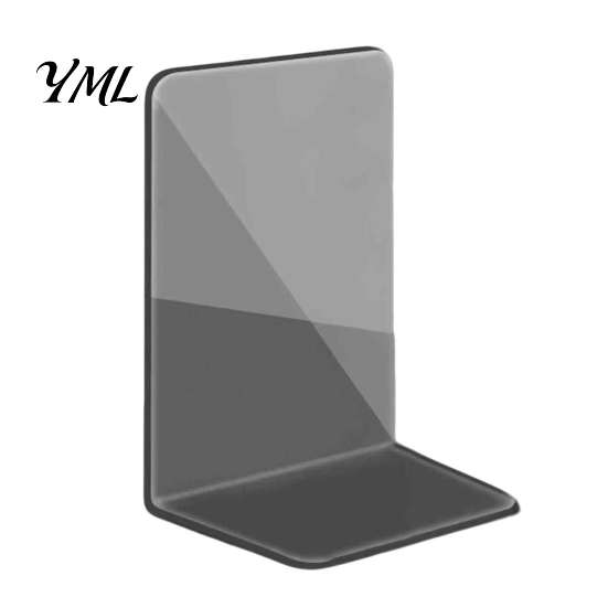 Clear Desktop Organizer for Documents 1 Pc Bookend Heavy Book, Acrylic Book Shelf Organizer, Transparent Rack Dormitory L Shaped Stopper Bedroom