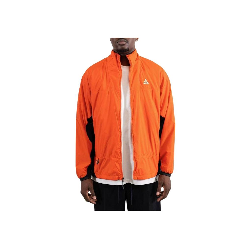 Nike Color Block Logo Zip Long Sleeve Jacket Men Jacket Orange DX7881-809