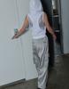 Lige Front Zip Cargo Pants Ash Gray