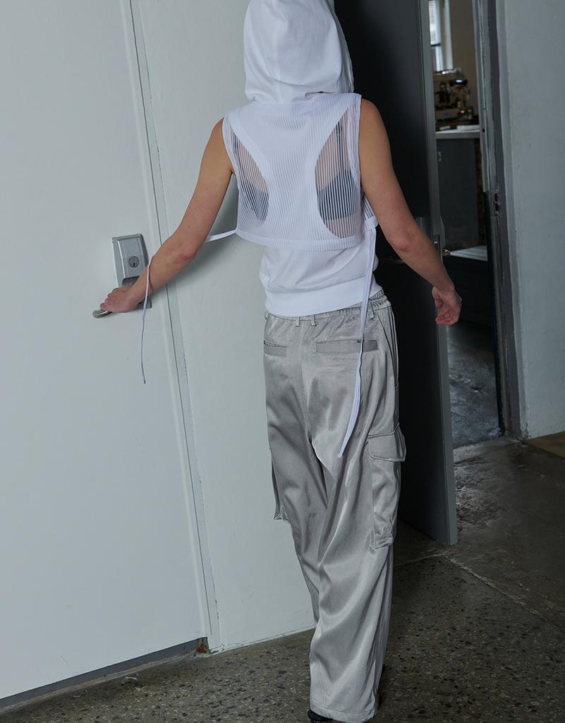 Lige Front Zip Cargo Pants Ash Gray