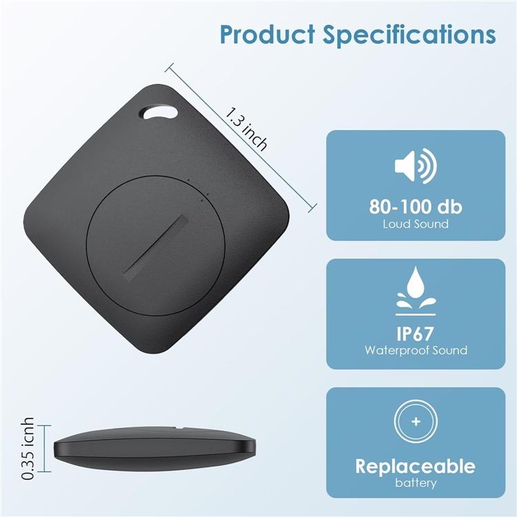 Smart Bluetooth GPS Tracker Work with Apple Find My APP ITag Anti Lost Reminder Device MFI Rated Locator Car Key Pet Kids Finder