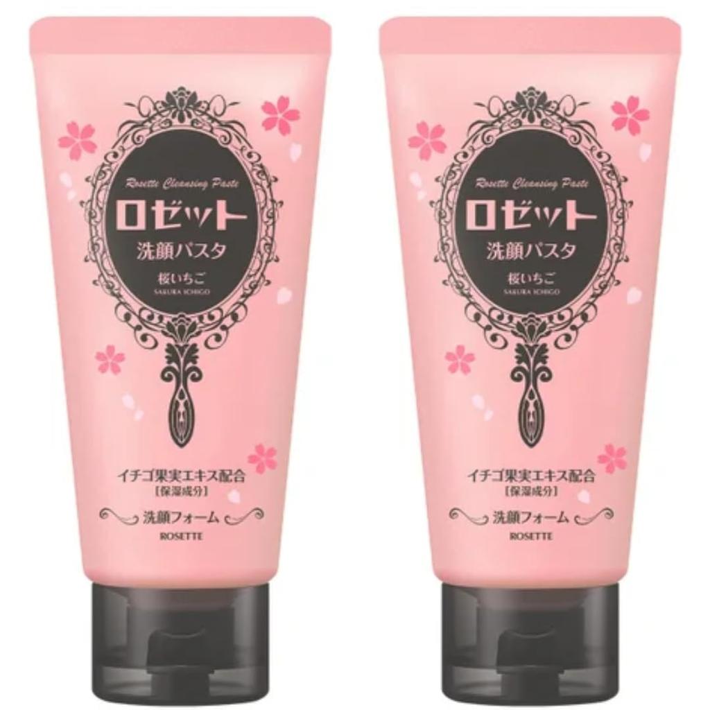 Rosette Face Wash Pasta Sakura Strawberry Scent 120g X 2