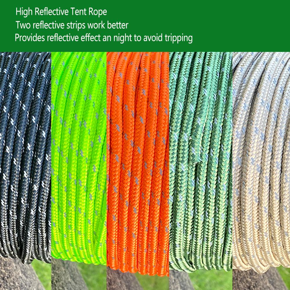 6mm x 30M Thickened Reflective Tent Rope - Portable Guy Rope for Camping