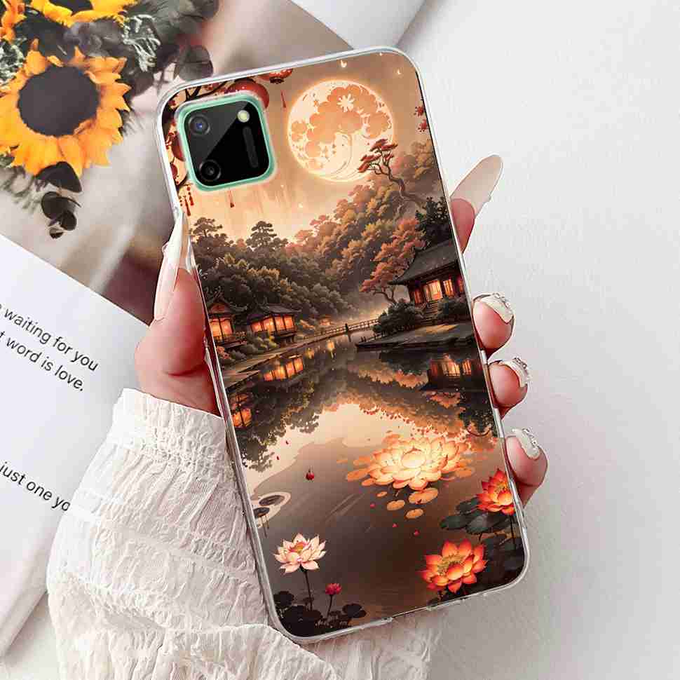 For Oppo Realme C11 6.5" Case Colorful Butterfly Soft Silicone TPU Cover For Realme c11 C11 RMX2185 Fashion Flower Phone Cases