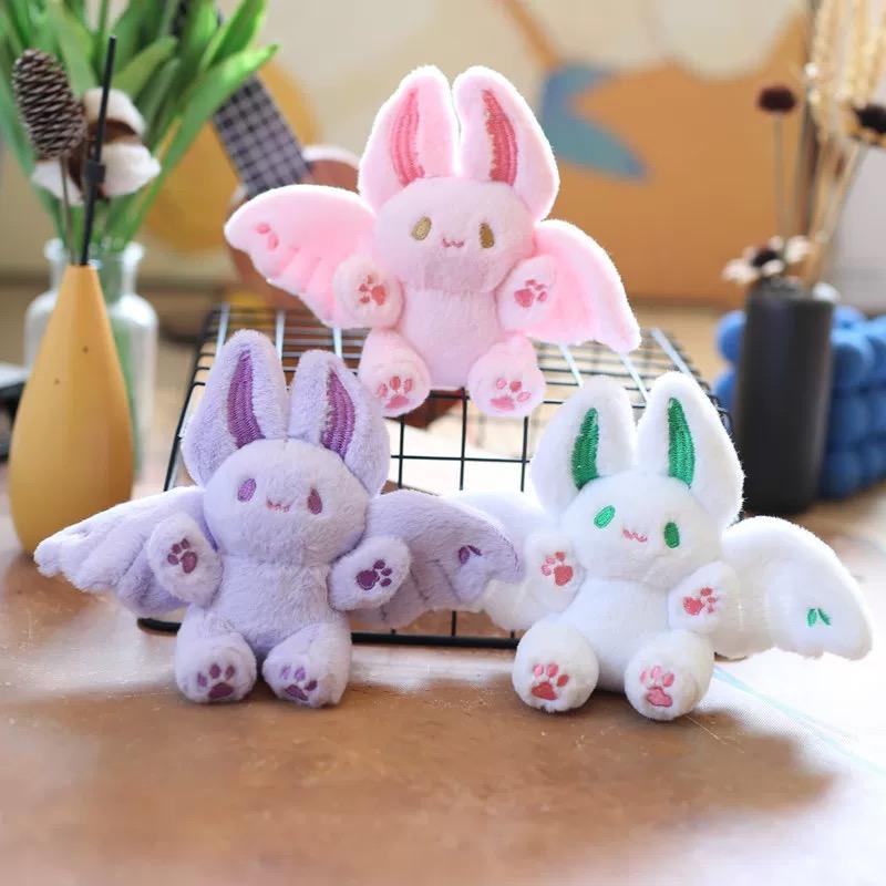 Kawaii Bat Rabbit Plush Toys Flying Rabbit Stuffed Animals Plush Doll Birthday Gift For Kids Baby Home Decor Birthday Xmas Gift