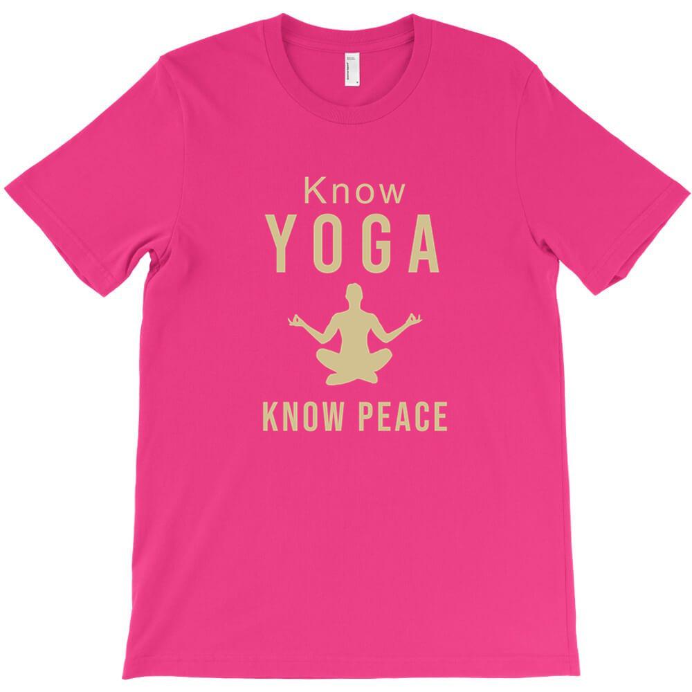 Know Yoga Know Peace T Shirt First Bunny Officer Mens Short Sleeve Shirt T Shirt