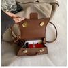 Fashion Mini Top Handle Bag for Women PU Leather Crossbody Bag Elegant Flap Shoulder Purse Small Messenger Handbag with Adjustable Strap