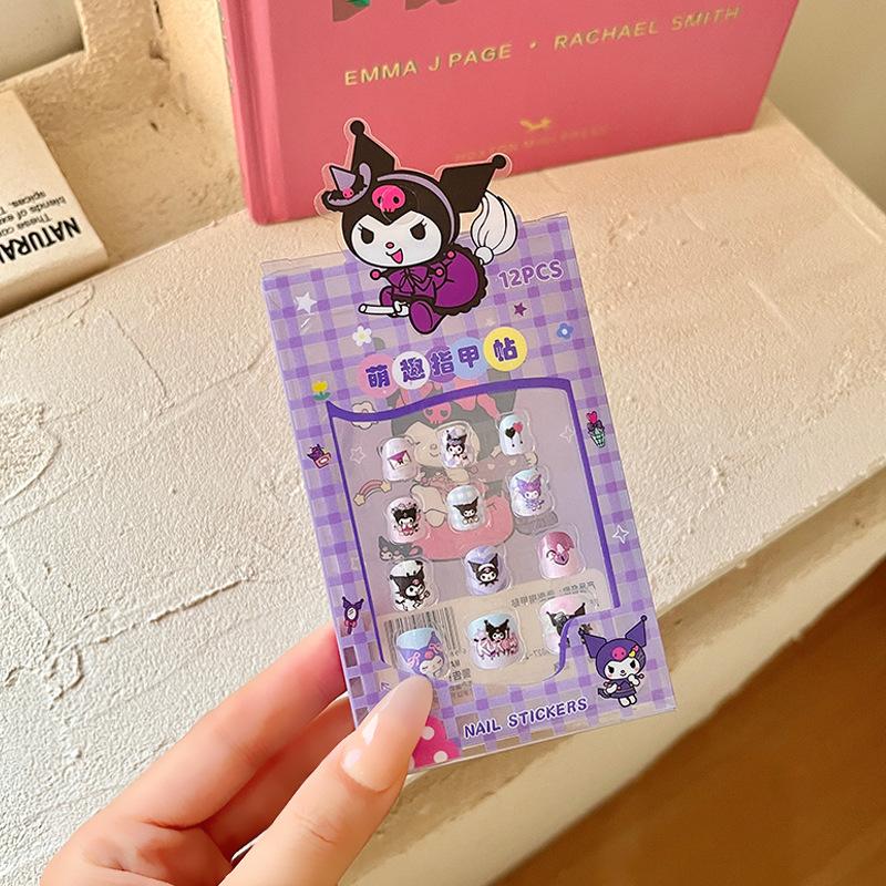 Милые наклейки Sanrio для нейл-арта Детские наклейки для ногтей Наклейки для ногтей Библиотека Накладки для ногтей Lomi Детские мультяшные игрушки