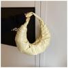Spring Fashion Casual Premium Texture Design Pleated Dumpling Handbag Temperament Shoulder Armpit Bag