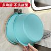 Stainless Steel Wall-Mounted Basin Hook Rack No Drilling Bathroom Sink Organizer Shelf Storage
