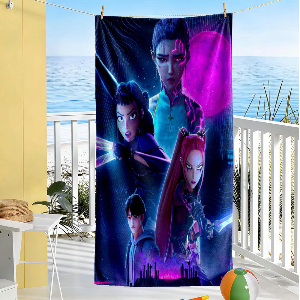 Galactic Glamour Squad Beach Towel Super Soft & Absorbent Comfortable Lightweight