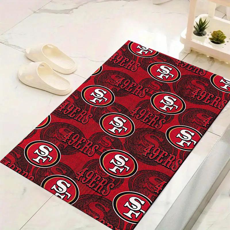 San Francisco 49ers Teppich für Wohnzimmer Schlafzimmer Zuhause Sofadekoration, Kinderspiel rutschfeste Fußmatte