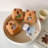 Cute Cartoon Capybara Anime Coin Purse With Keychain School Bag Pendant Headphone Storage Bag