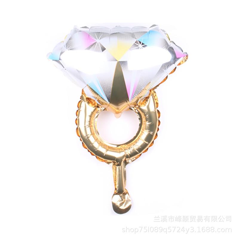 Colorful Mini Diamond Ring Balloon for Weddings & Kids' Toys