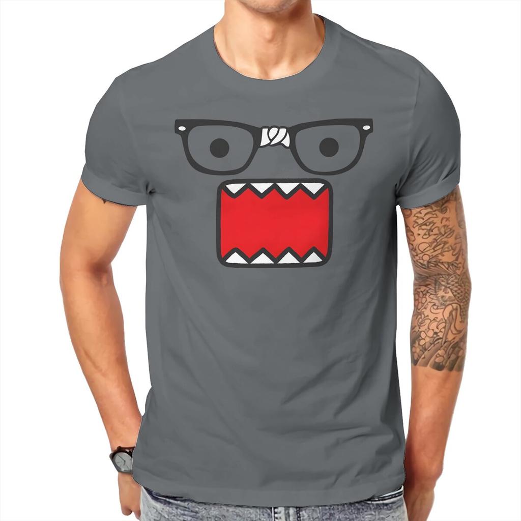 Domo Glasses Face Tshirt Graphic Unisex Tops Vintage Summer Cotton Streetwear T Shirt
