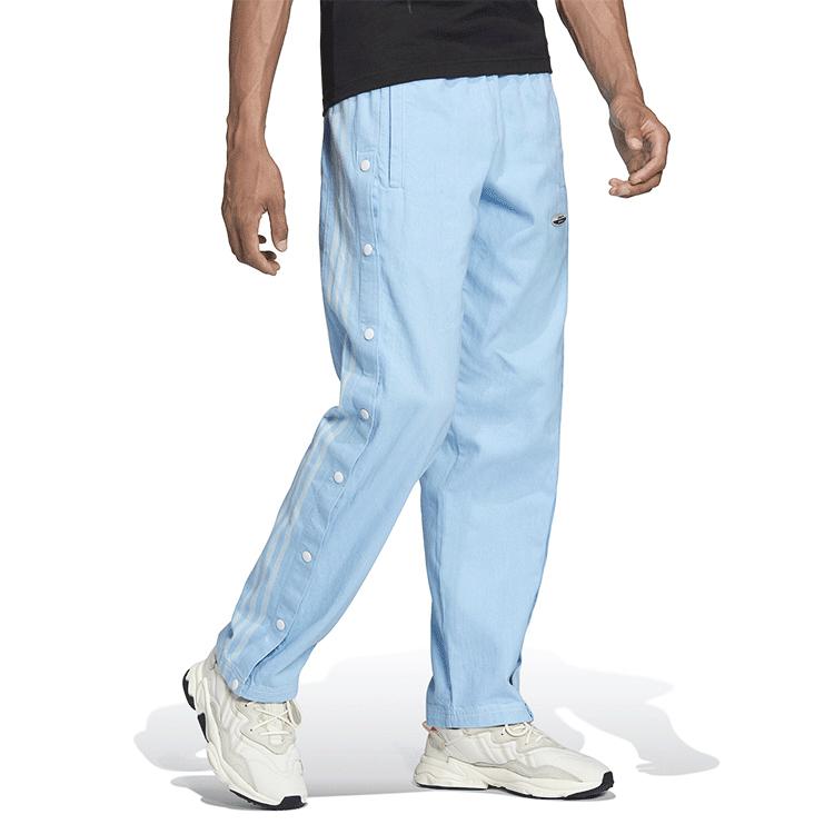 Adidas Casual Pants Men's Blue Moderate Slim Fit Pants HC9499