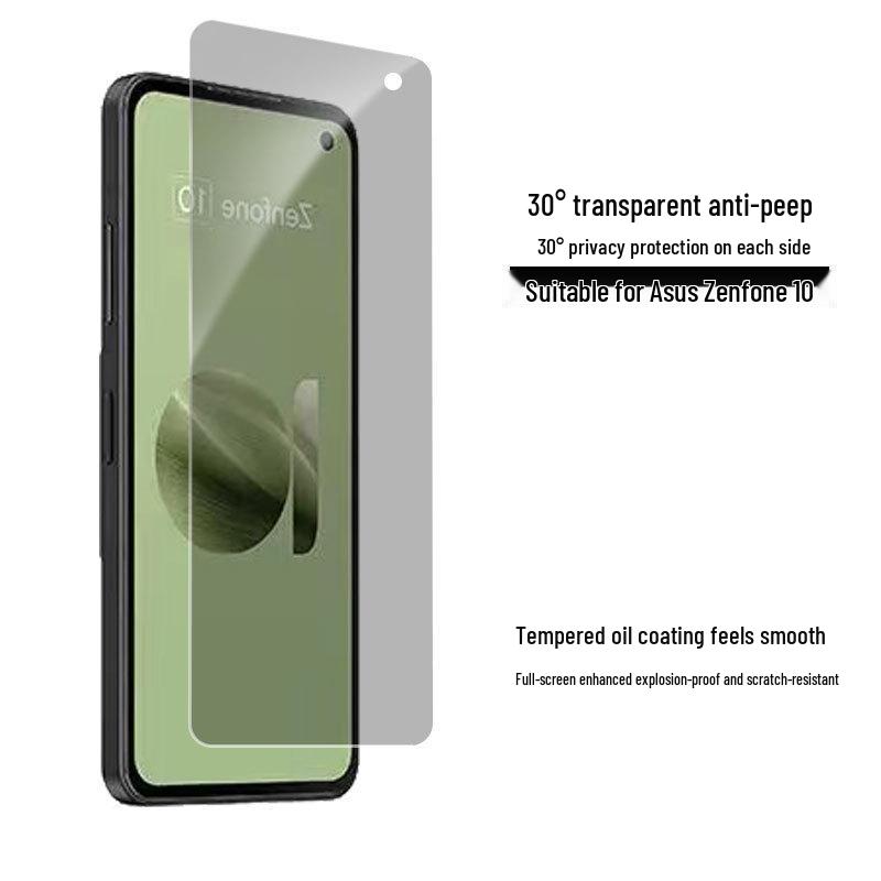 Asus Zenfone 10 Ochranné sklo na displej proti sledování: 30° Anti-Peep, Průhledná tvrzená fólie.