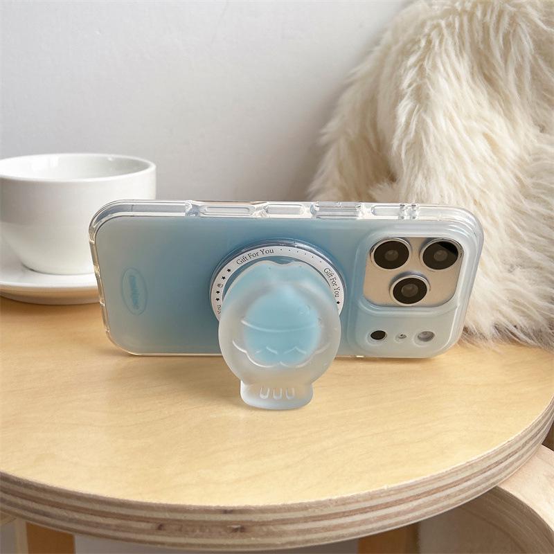 Korean Style Solid Color Taiyaki Magnetic Stand Phone Case for iPhone 17/16 Pro Max/15/14