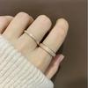 Matte Titanium Steel 18K Rose Gold Ring - Women's Thin/Wide Korean Style