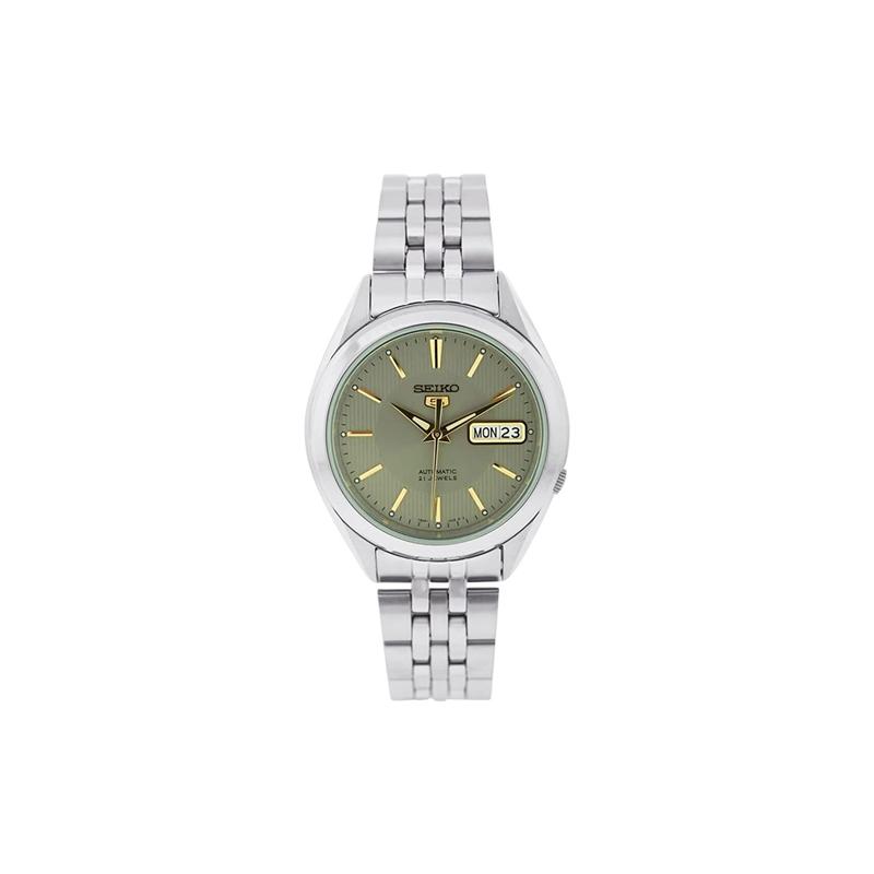 

SEIKO waterproof date display Automatic Steel Strap men s watch green dial SNKL19K1 срібний