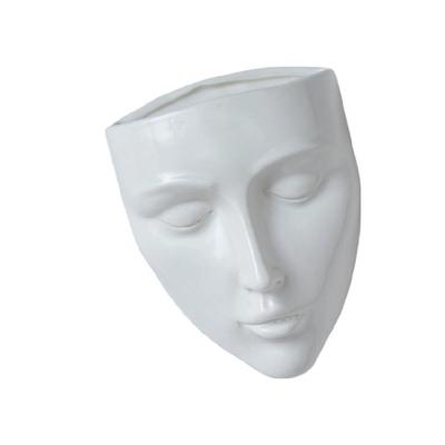 Modern Ceramic Face Wall Planter Stylish Home Decoration Gift For Birthdays Anniversaries Or House Parties