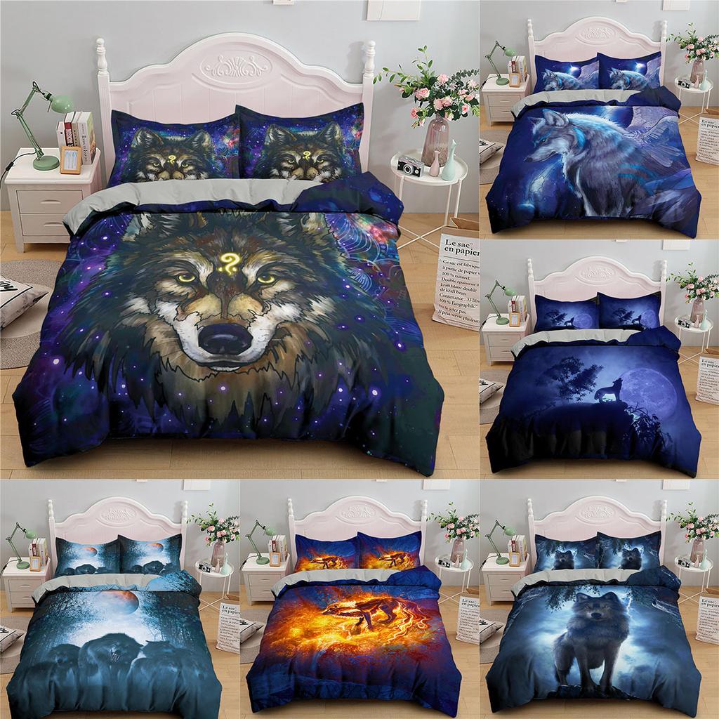 Cheap Wolf Quilt Cover Bedding Down Quilt Cover/pillowcase Bedding Set