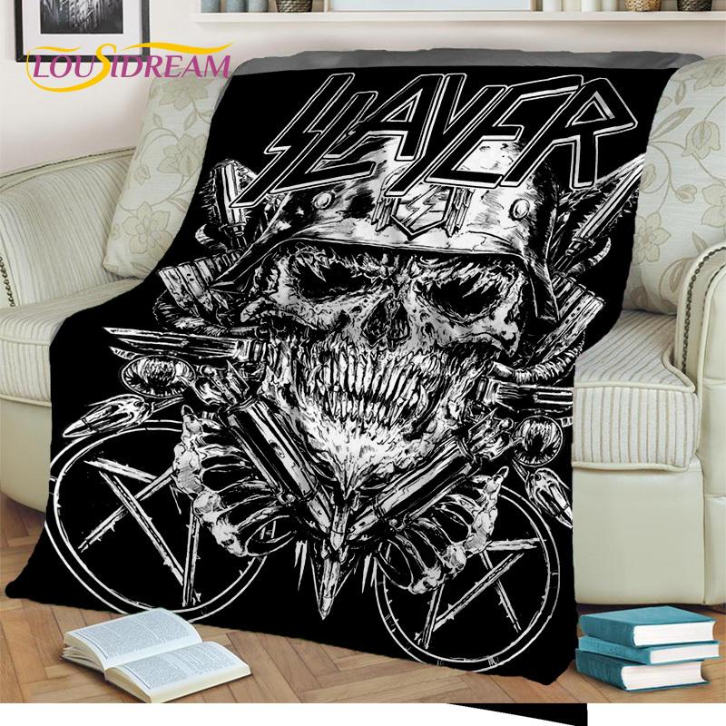 Rock Heavy Metal Slayer Band Blanket,Soft Throw Blanket for Home Bedroom Bed Sofa Picnic Travel Office Rest Cover Blanket Kids