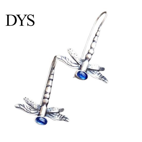 Geometric Earrings 1 Pair Women Dragonfly Rhinestone Jewelry Vintage Animal Hook for Wedding Party