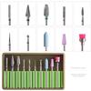 1 set New Grinder Burghie pentru unghii Din oțel din tungsten din aliaj Pile de unghii din ceramică Set capete de șlefuit Set de instrumente de lustruit pentru manichiură 8 culori