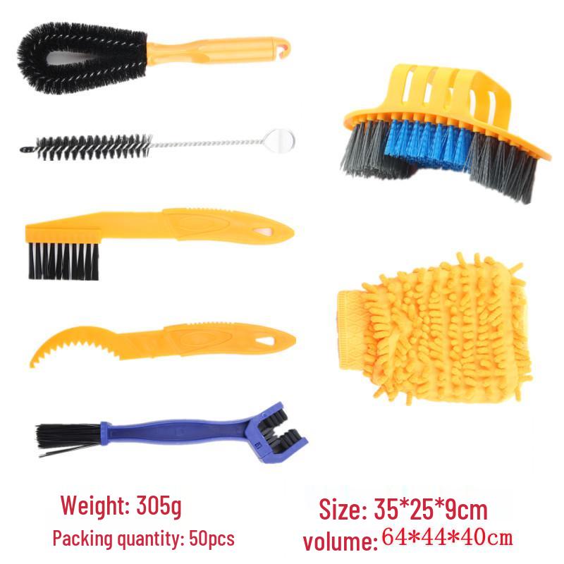 Portable Mountain Bike Chain Cleaner & Maintenance Brush Kit